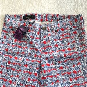 J.Crew Liberty print toothpick jean 25